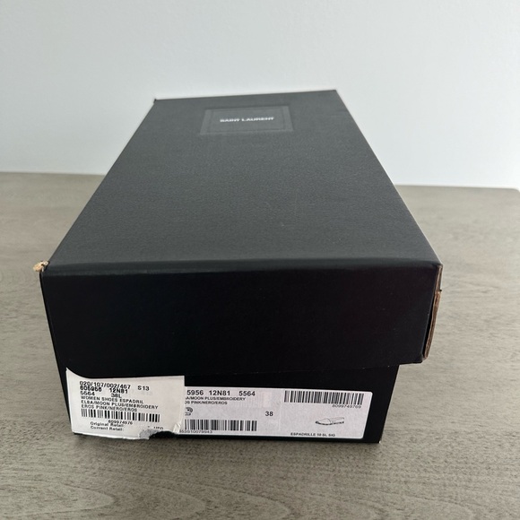 Saint Laurent pink espadrille brand new in box with dust bag size 38 - Picture 6 of 6